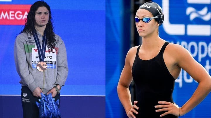 قنينة عطر تجر سباحتين بالمنتخب الايطالي للسباحة للعدالة