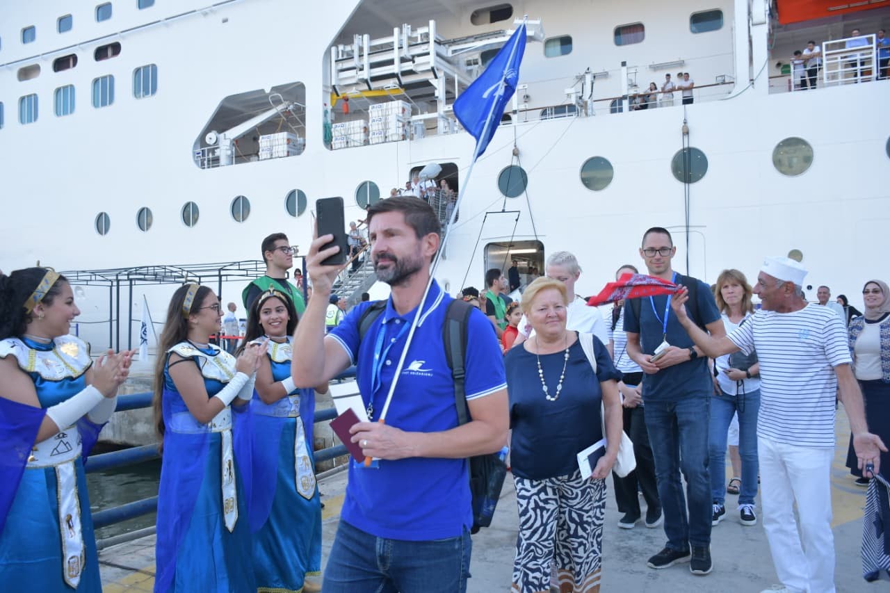 ميناء بورسعيد السياحى يستقبل السفينة MSC Armonia وعلى متنها 2700 سائح