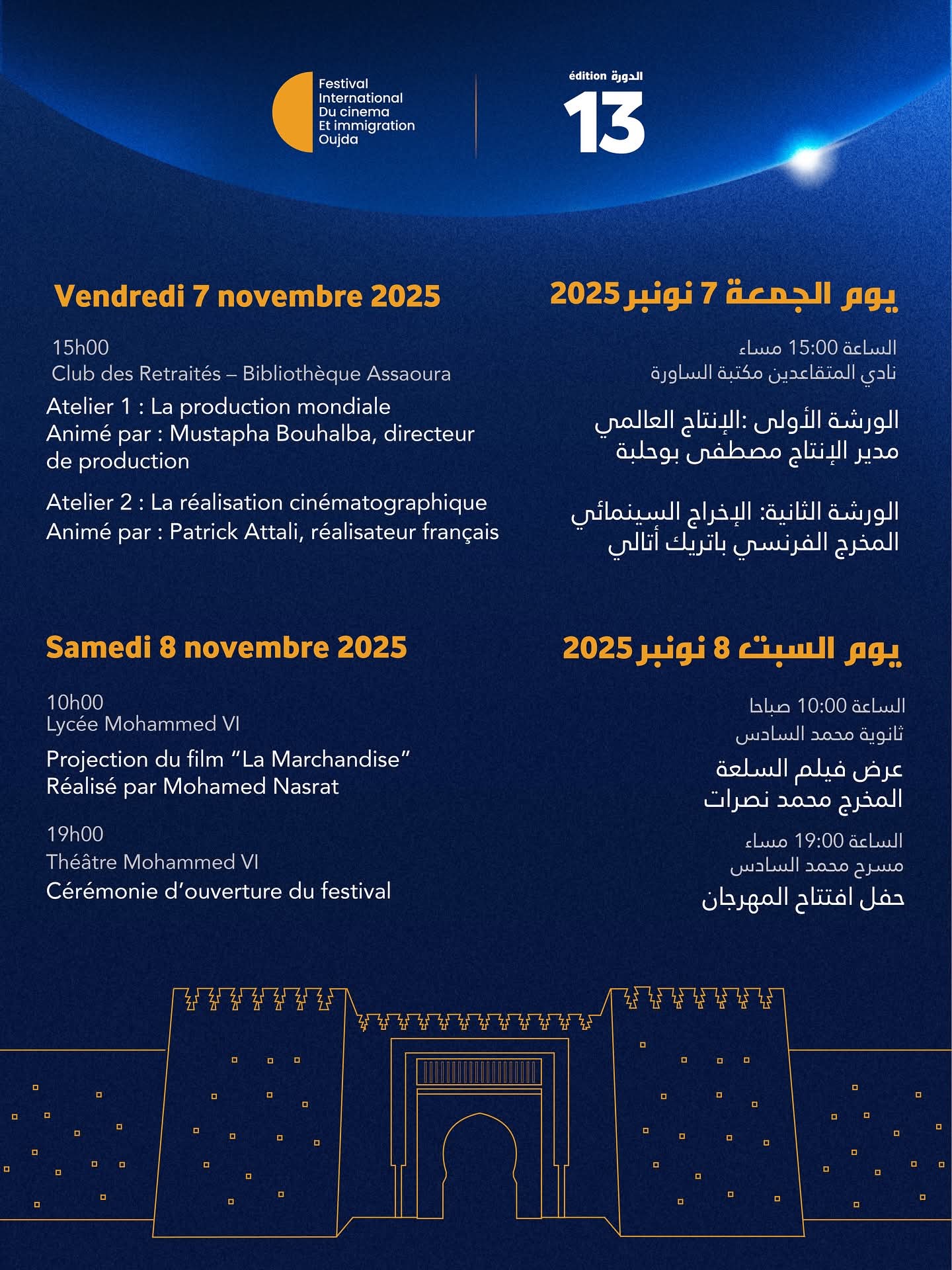 افتتاح المهرجان الدولي الـ13 للسينما والهجرة بمدينة وجدة