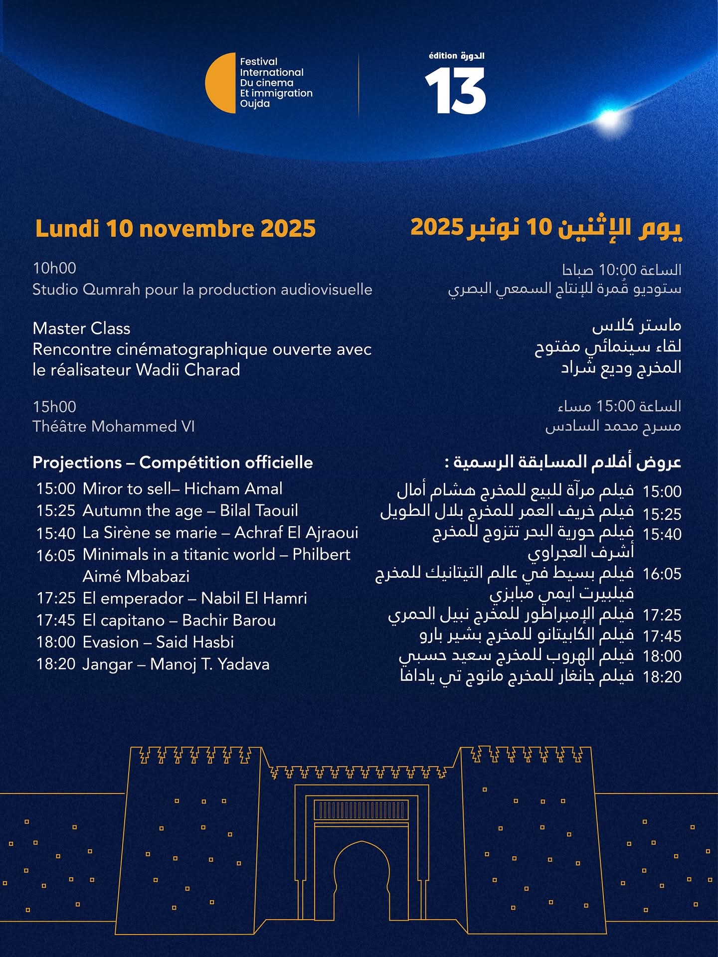 افتتاح المهرجان الدولي الـ13 للسينما والهجرة بمدينة وجدة