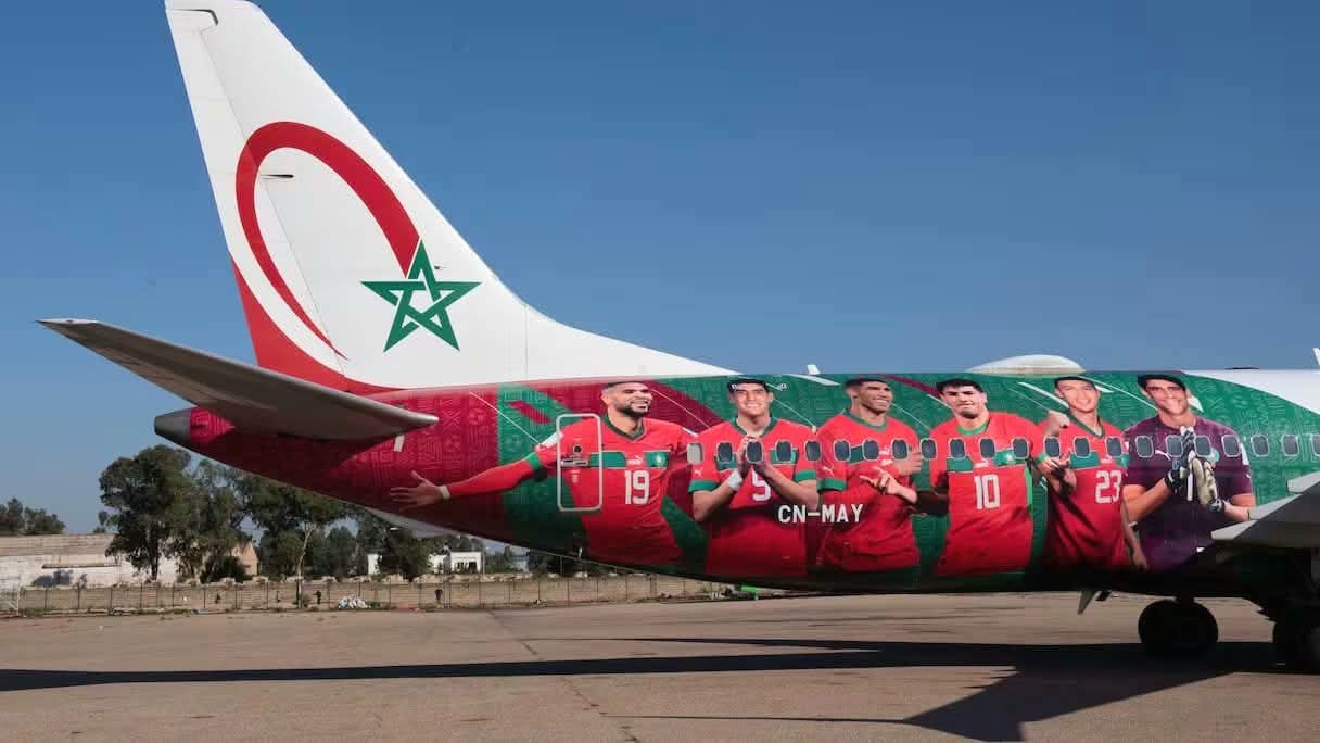 طائرة “الأسود”.. الخطوط الملكية المغربية تكشف تصميماً احتفائياً مبهرًا دعماً للمنتخب في “كان 2025